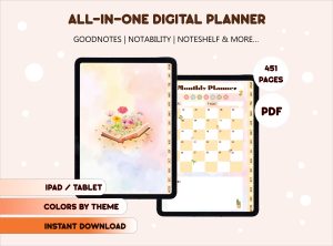 Beautiful-Books-And-Flowers-Digital-Planner-1