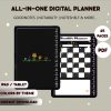 Beautiful-Flowers-In-Black-Background-Digital-Planner-1