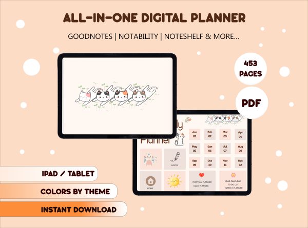 Cute-lazy-cat-Digital-Planner-1