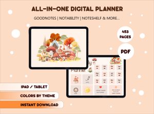 Lovely-mushroom-house-Digital-Planner-1
